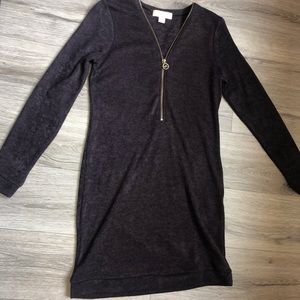 Michael kors plum sweater dress